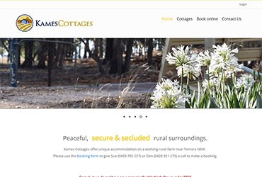 Kames Cottages website